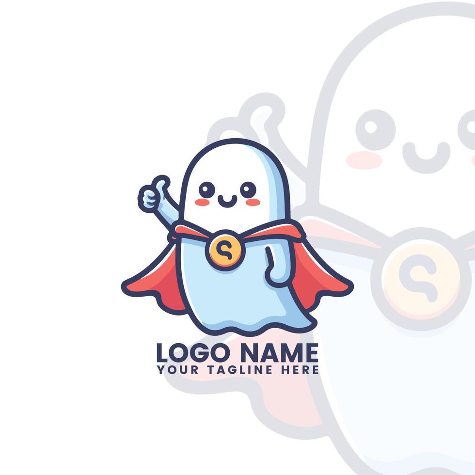 Friendly Ghost in a Cape vector
