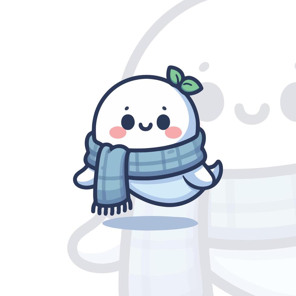 Little Ghost Wrapped in a Scarf vector