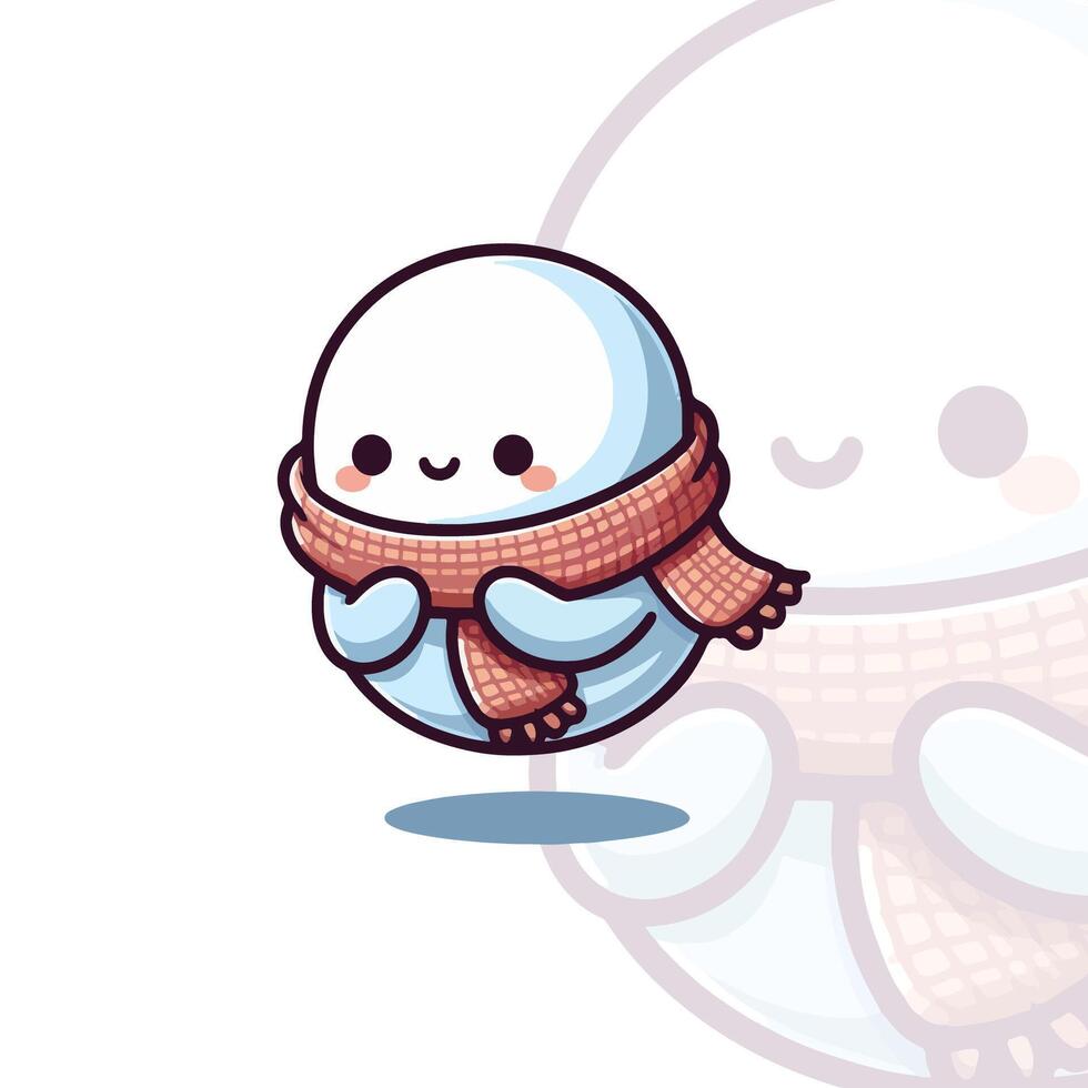 Little Ghost Wrapped in a Scarf vector