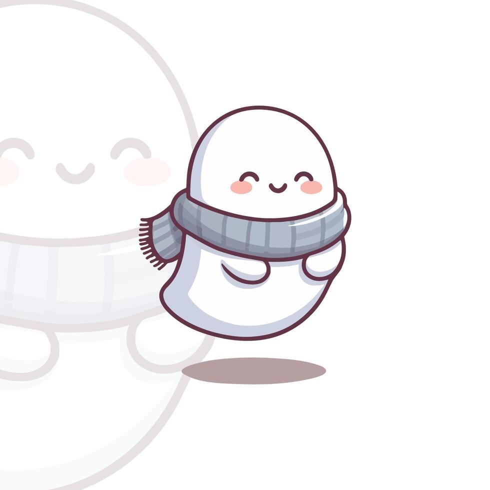 Little Ghost Wrapped in a Scarf vector