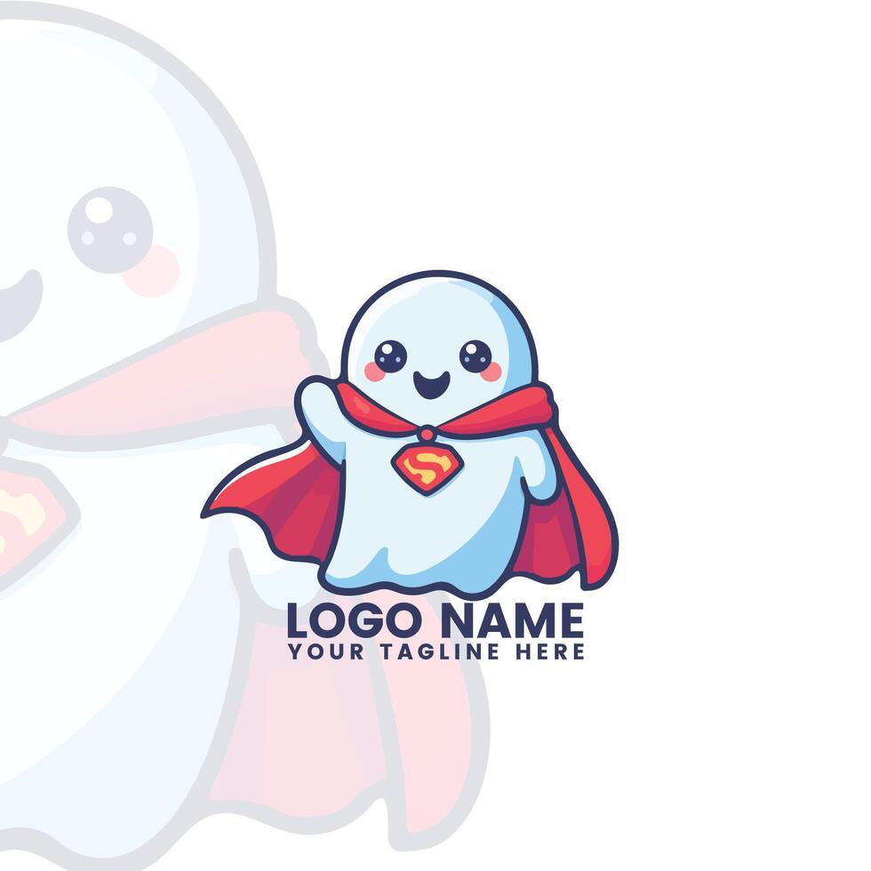 Friendly Ghost in a Cape vector