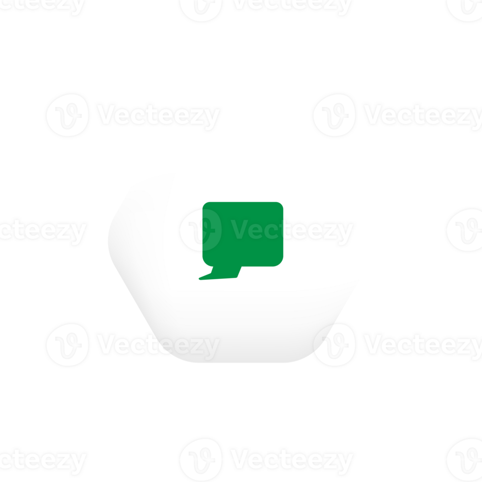 A green speech bubble png