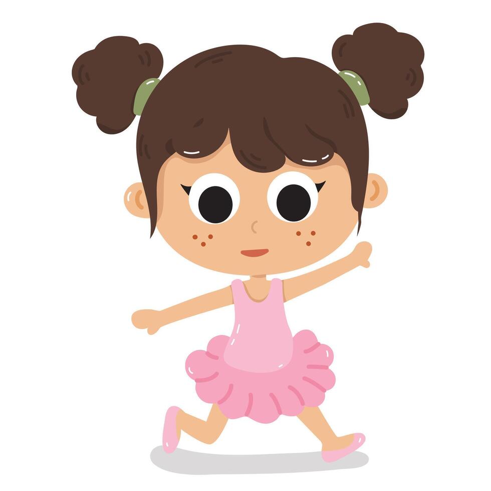 Illustration of girl dancing ballet vector