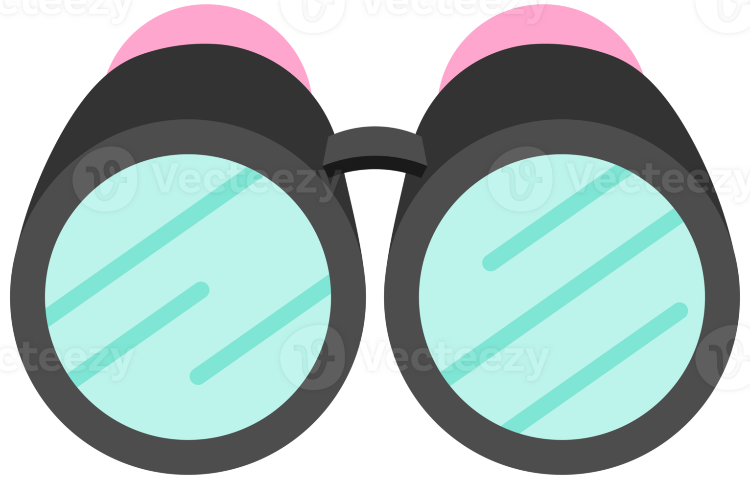 Hand Drawn cute camping binocular png