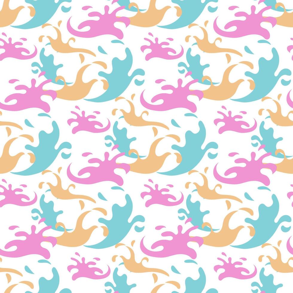 Abstract pattern of curved elements like a color wave. Fashionable minimalistic design with smoothness. A modern aesthetic background with liquid organic shapes and wavy curves. Repeating illustration vector