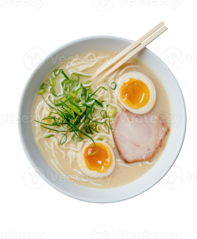 caldo ciotola di carne miso la minestra con tagliatelle e tofu, uovo nel ricco brodo su isolato tagliare su trasparente sfondo. giapponese ramen la minestra con enoki funghi, wakame alga marina e verde cipolle, asiatico cibo. png