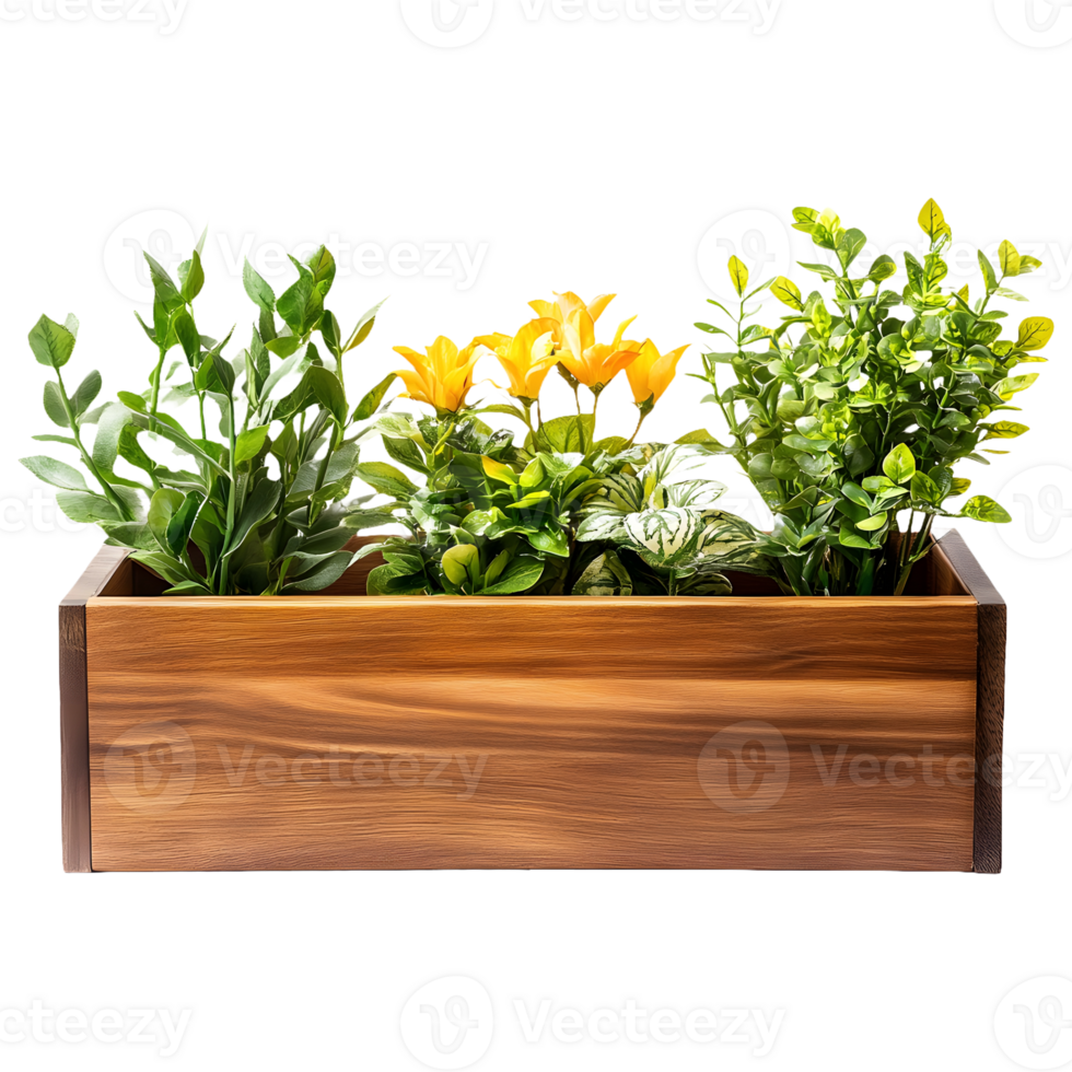 Rustic Charm Floral Planter Display png