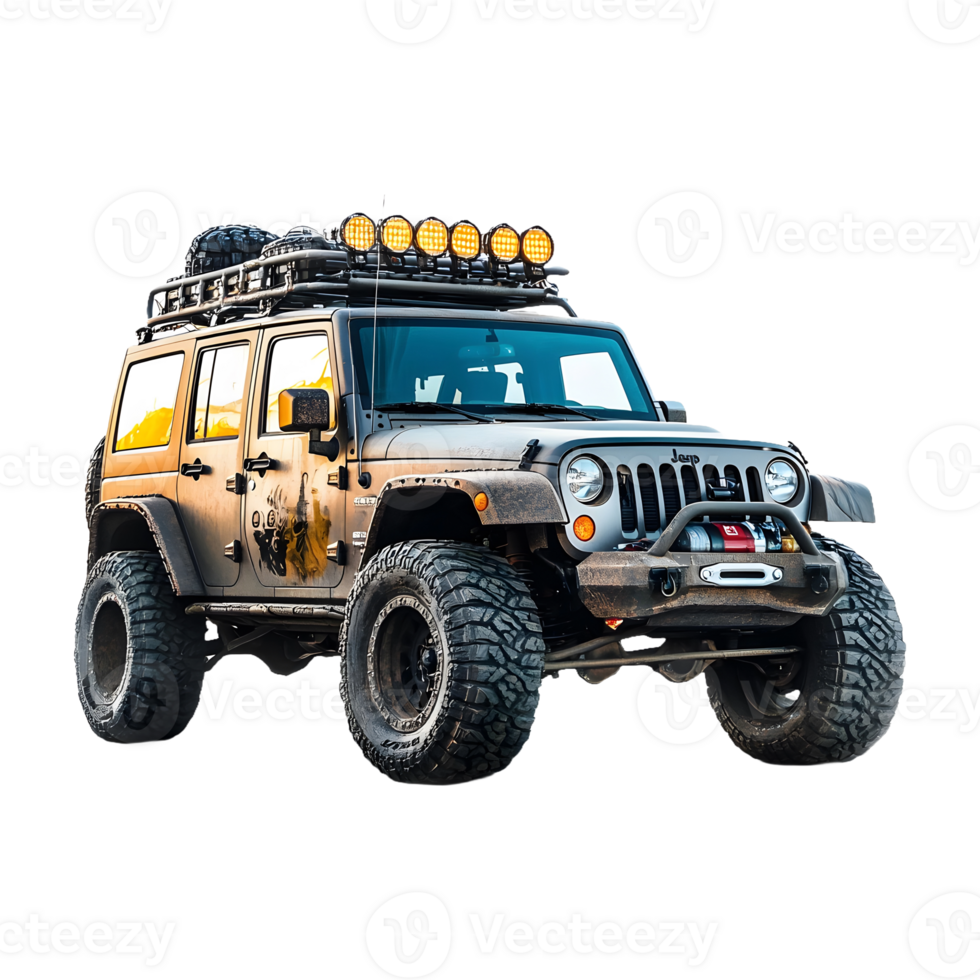 High-Performance Off-Road Jeep Car for Adventurous Travels, Perfect for Marketing, Product Banners, and Social Media Promotion png