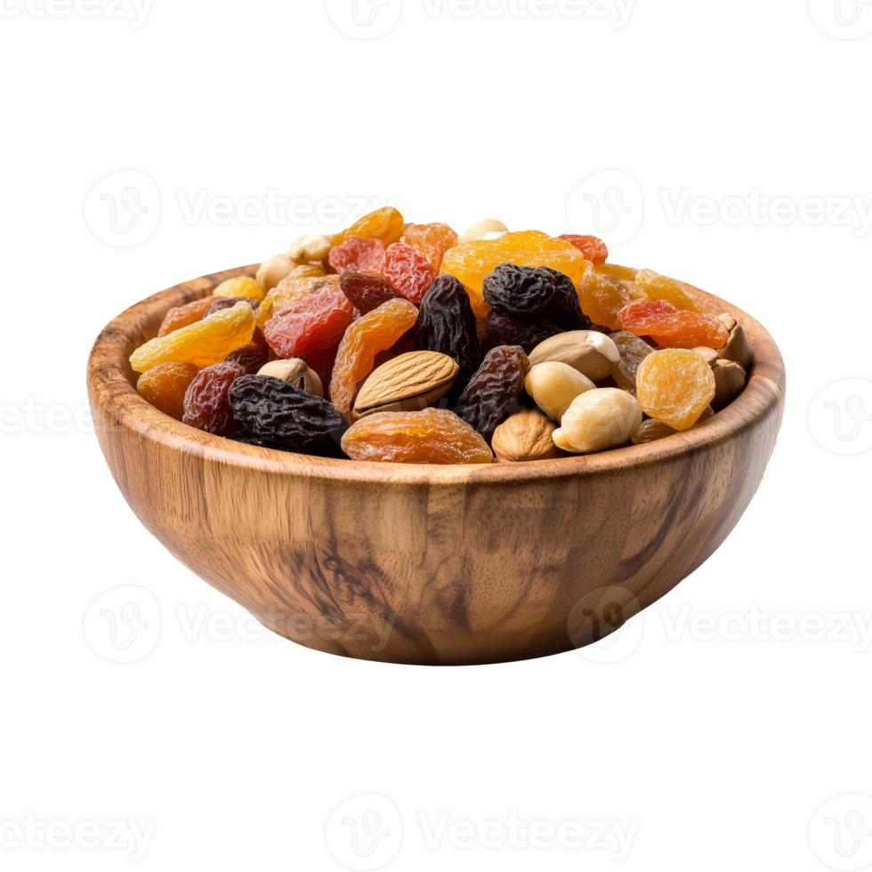 Bowl of Health Dried Fruits and Nuts png