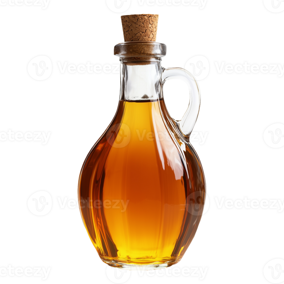 Antique Maple Syrup Bottle with Cork in the Middle Isolated on Transparent Background png