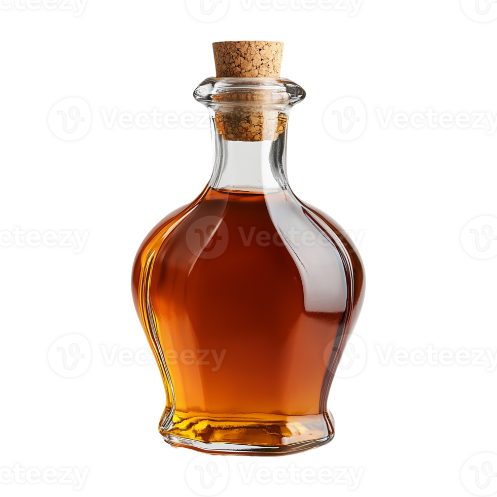 Maple Syrup Bottle with Cork Isolated on Transparent Background png