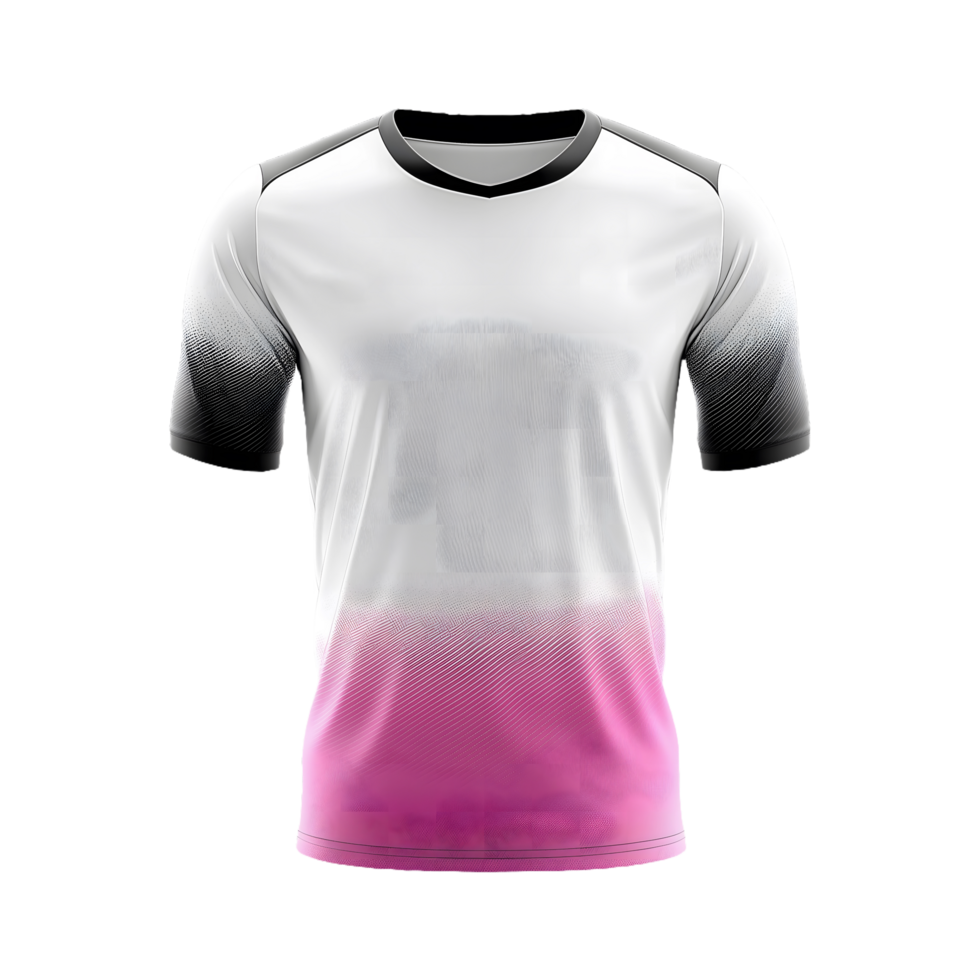 a white and pink shirt with a pink stripe on the front isolated on a transparent background png
