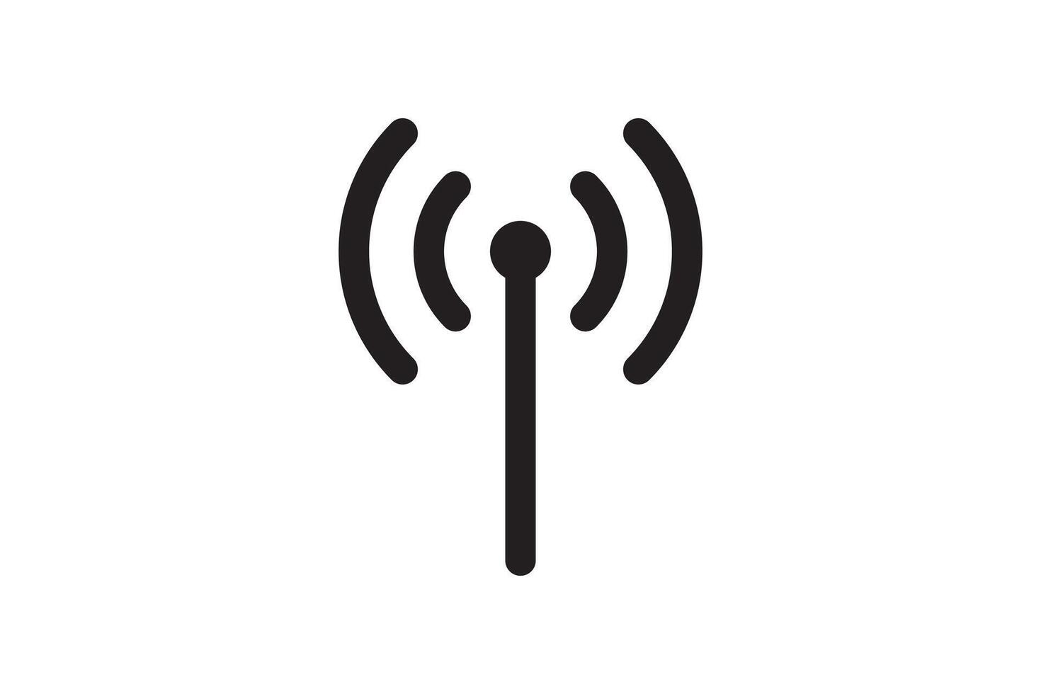 Radio tower antenna icon. Wireless station signal symbol. vector