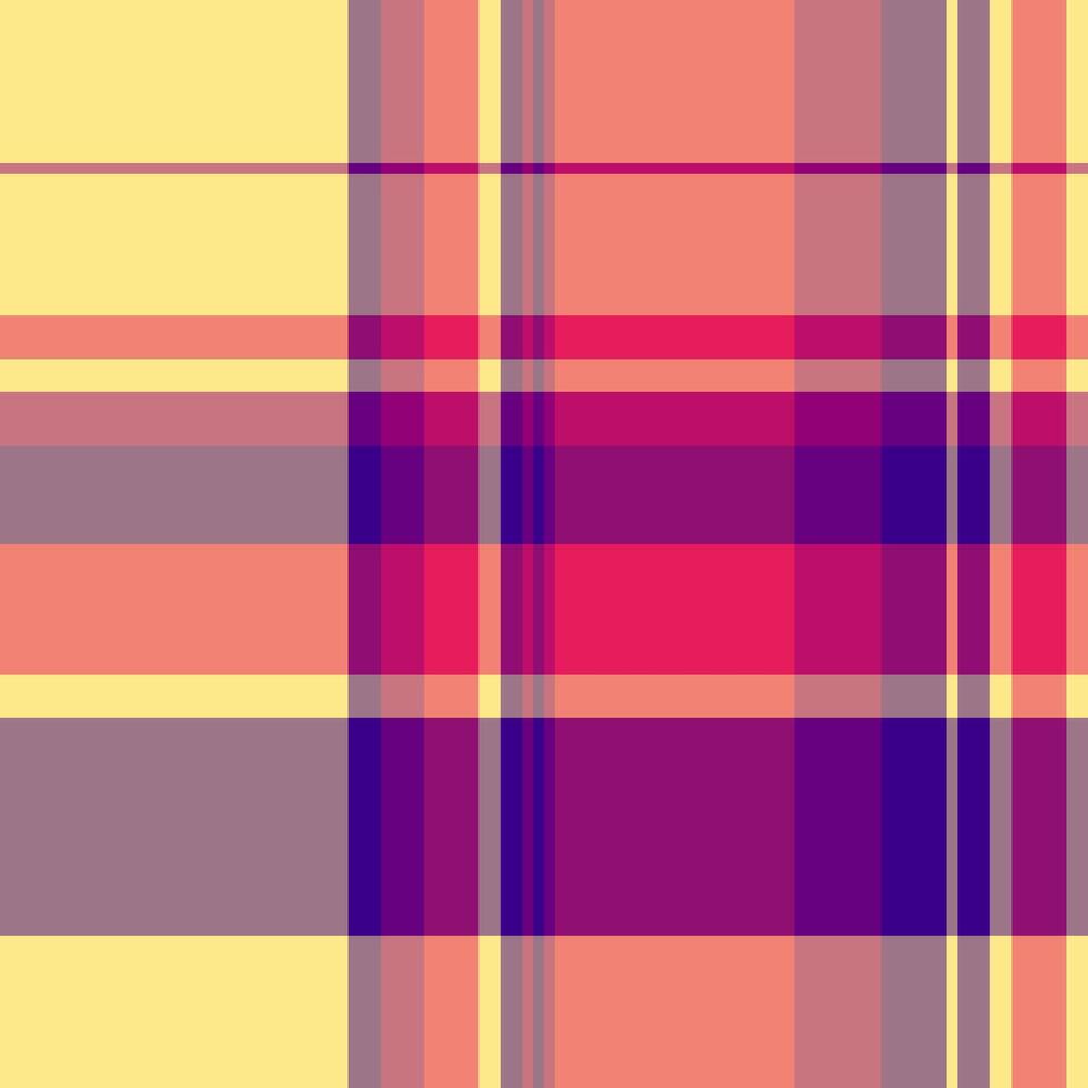 Textile seamless check of tartan fabric with a texture plaid pattern background. vector