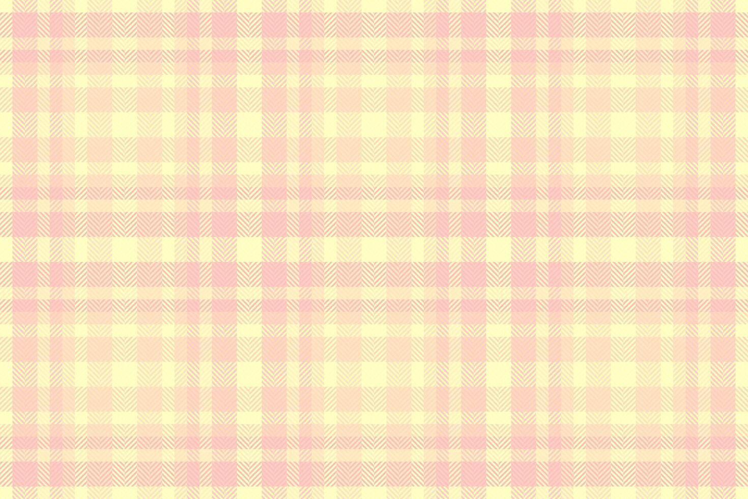 Fold textile check fabric, kilt tartan pattern . Grungy background plaid seamless texture in light and lemon chiffon colors. vector