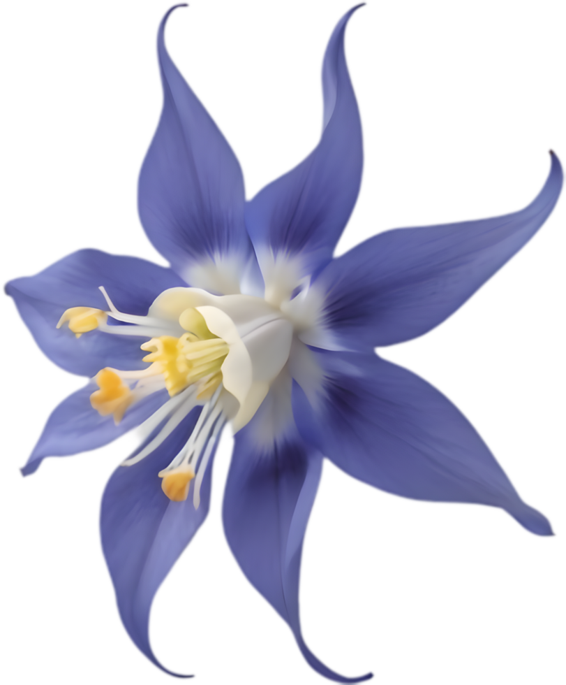 Columbine flower in vibrant full bloom clipart. . png