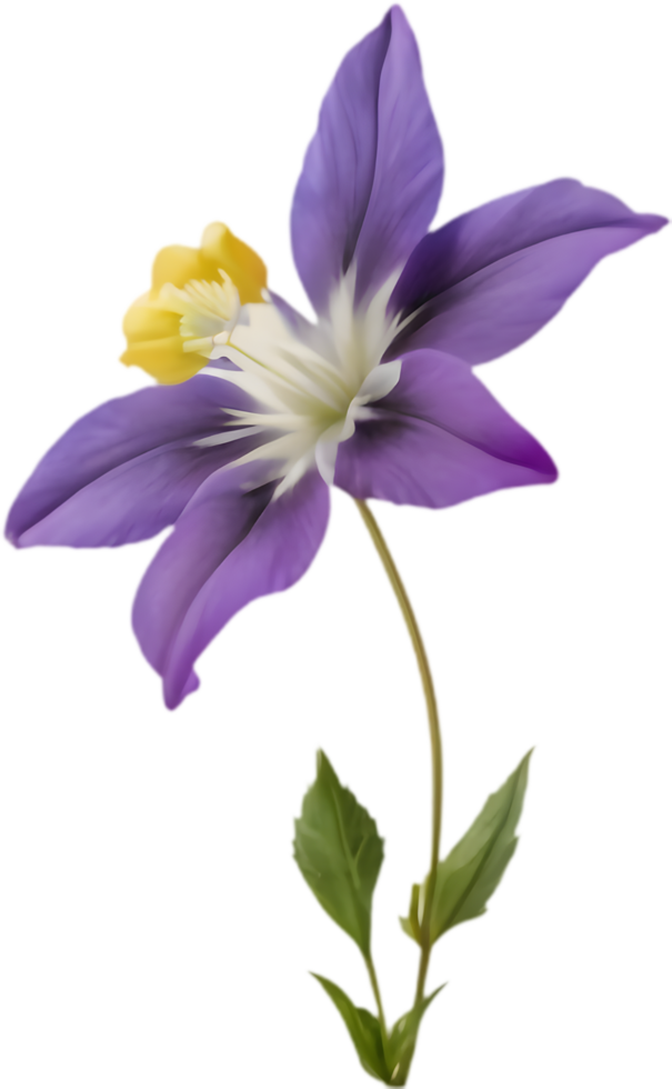 Colorful Columbine flower in delicate bloom clipart. . png