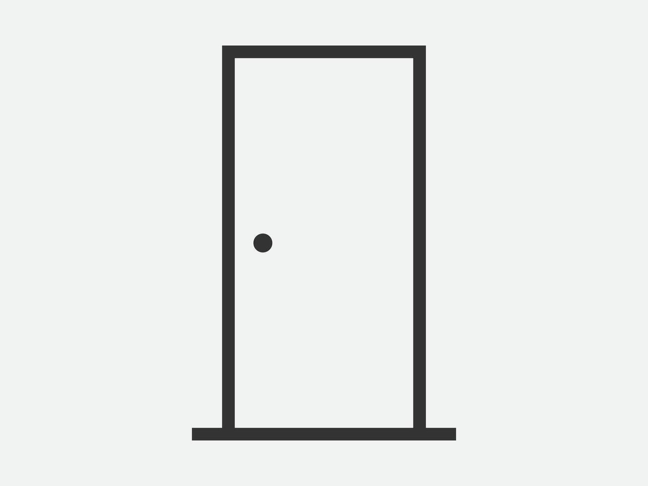 Close icon sign. Door icons symbol web design. vector