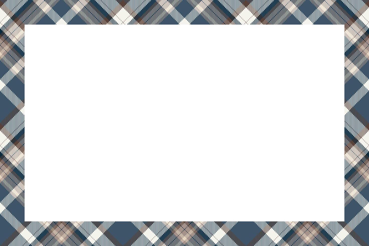 Vintage frame . Scottish border pattern retro style. Tartan plaid ornament. vector