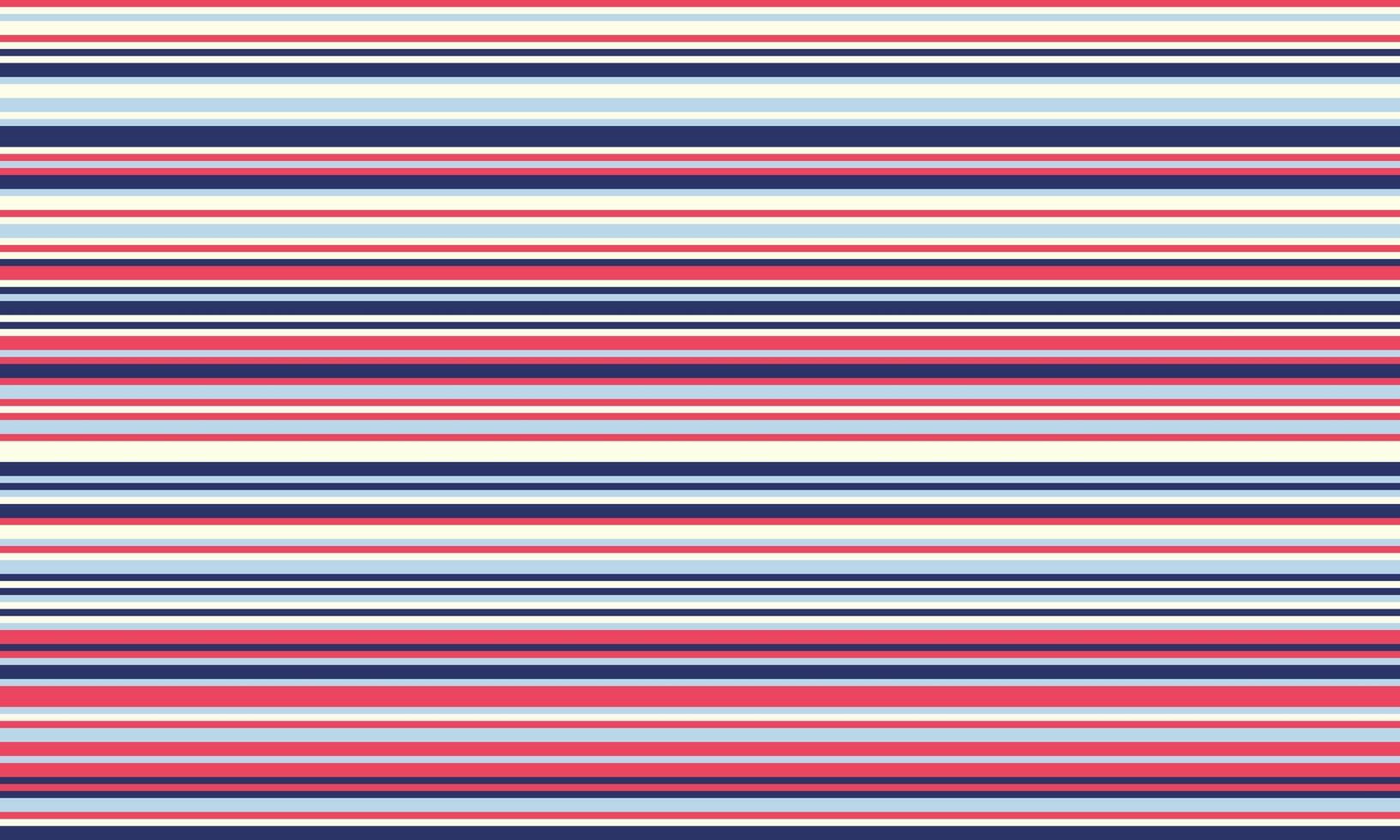 Geometric stripes seamless pattern with horizontal lines in varied colours, creating an abstract background. Ideal for textile design, wallpaper, or graphic prints. vector