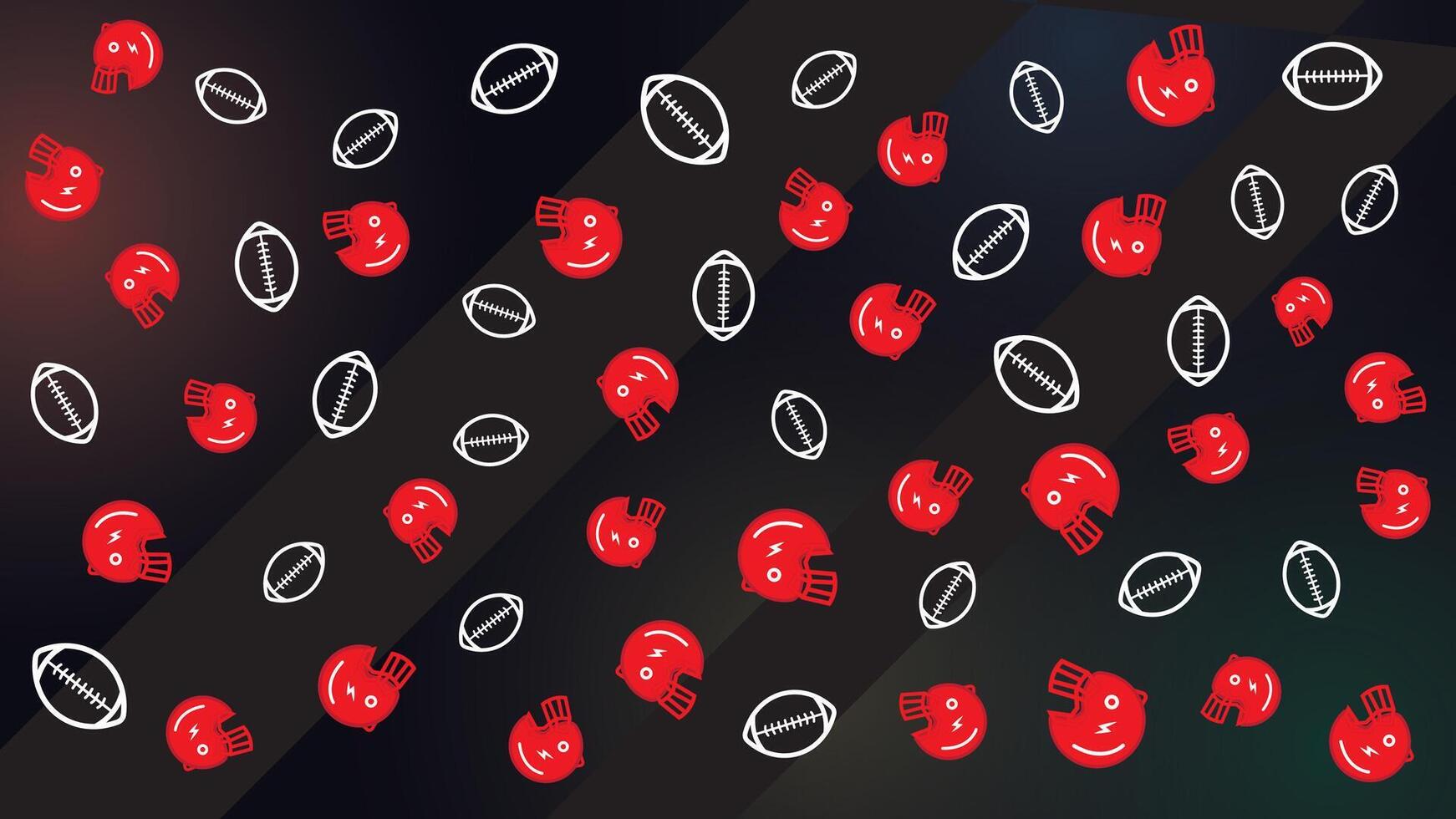 abstract pattern with ball rugby and helmet rugby make pattern with RGB color , suitable for sport background and american football background vector
