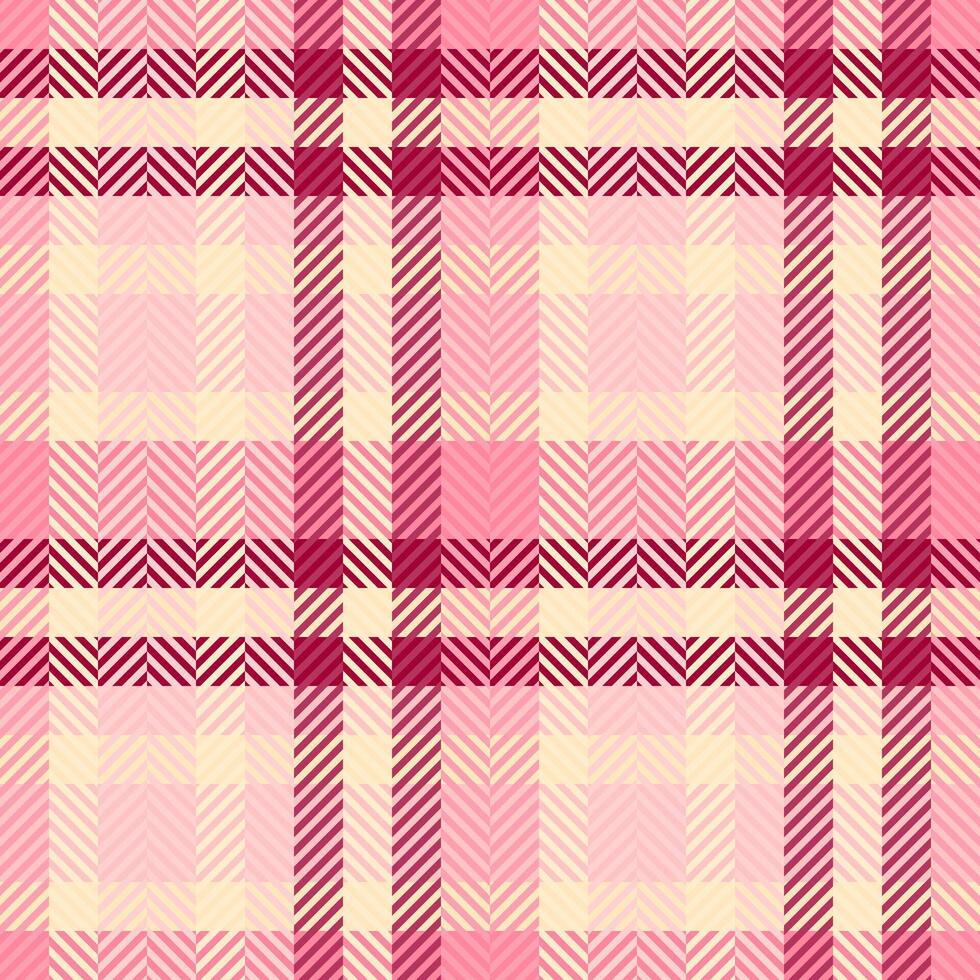 Quality tartan texture , designer plaid fabric check. Real background seamless pattern textile in red and light colors. vector