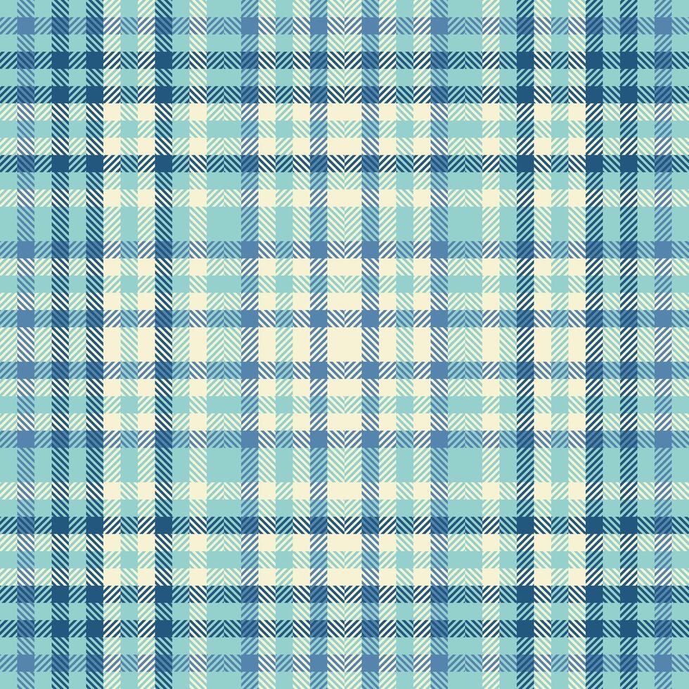 December fabric background , mesh check texture seamless. Ireland pattern plaid tartan textile in light and cyan colors. vector