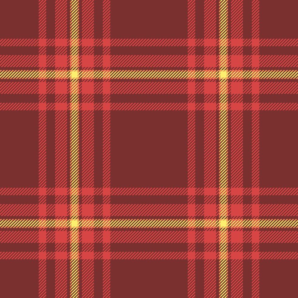 Cool pattern plaid , motif textile check background. Structure texture fabric seamless tartan in red and yellow colors. vector