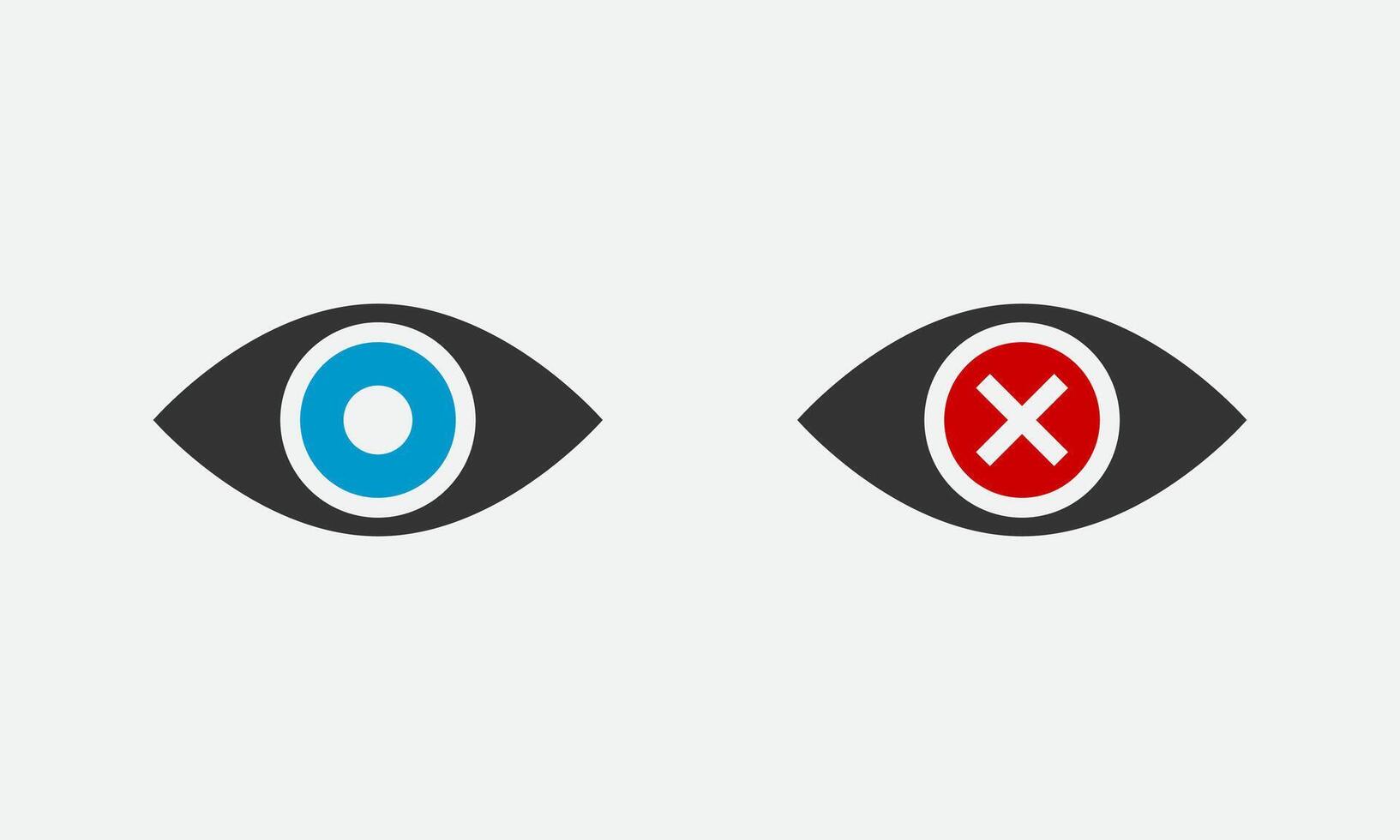 Show password icon, eye symbol. vision hide from watch icon. Secret view web design element. vector