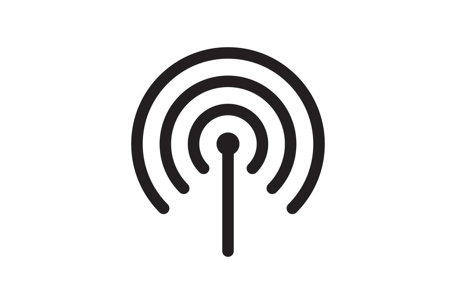 Radio tower antenna icon. Wireless station signal symbol. vector