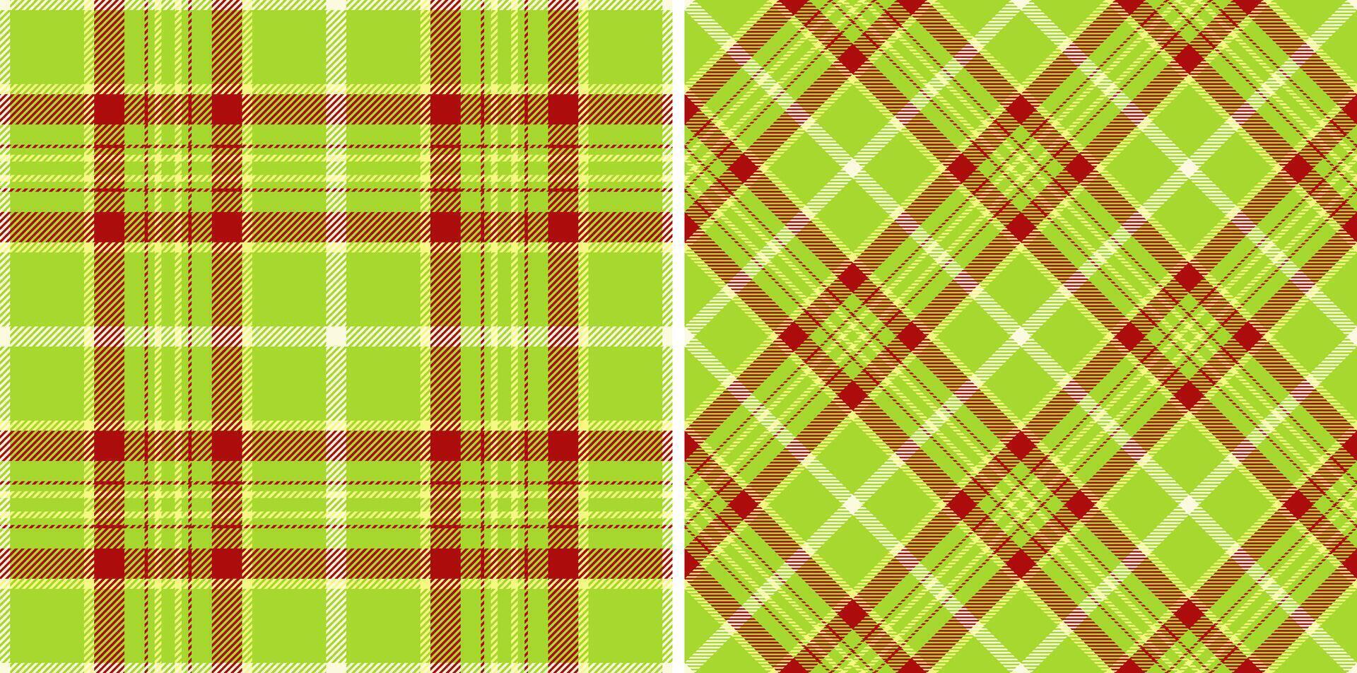 Seamless fabric of tartan textile pattern with a plaid texture check background. Set in christmas colors for fashion clothes for mature ladies. vector