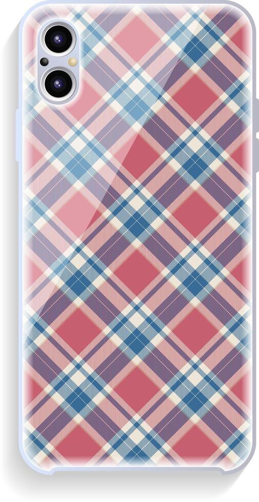 Smartphone cover design mockup. Template geometric pattern for mobile phone back part. Flat design. vector