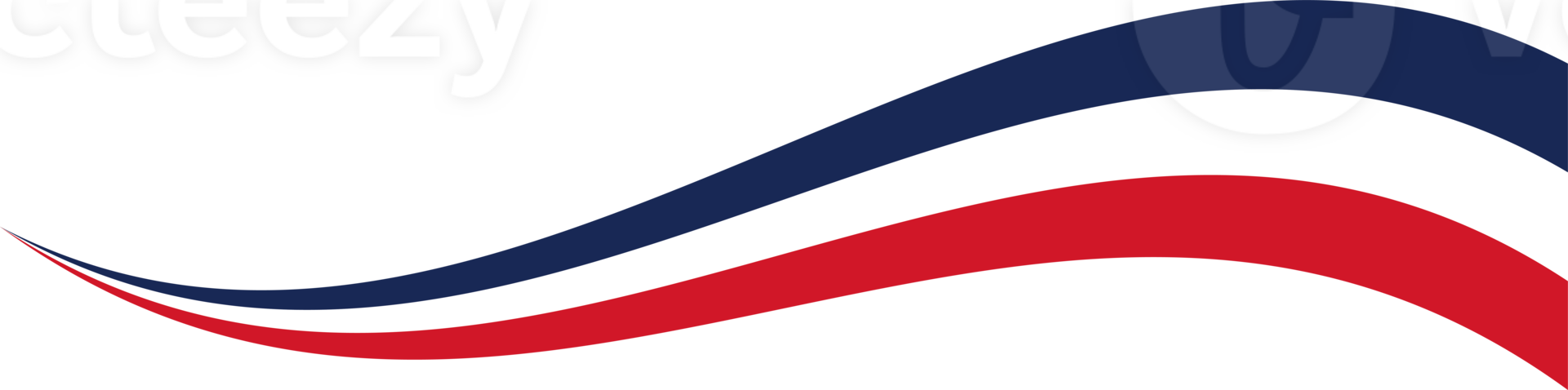 Blue, white and red colored curved border background, as the colors of the national flag of France. Flat design illustration. png