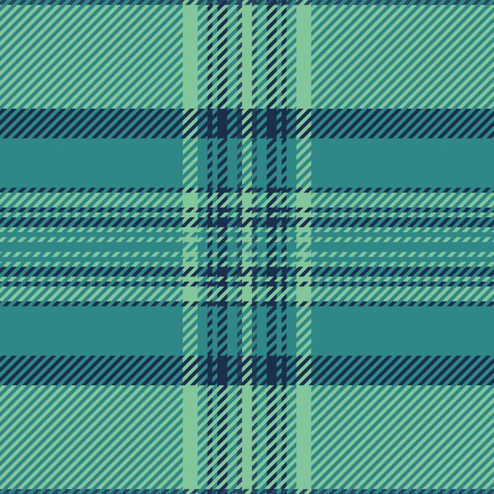 Production pattern texture , mature background tartan plaid. Store check textile fabric seamless in teal and green colors. vector