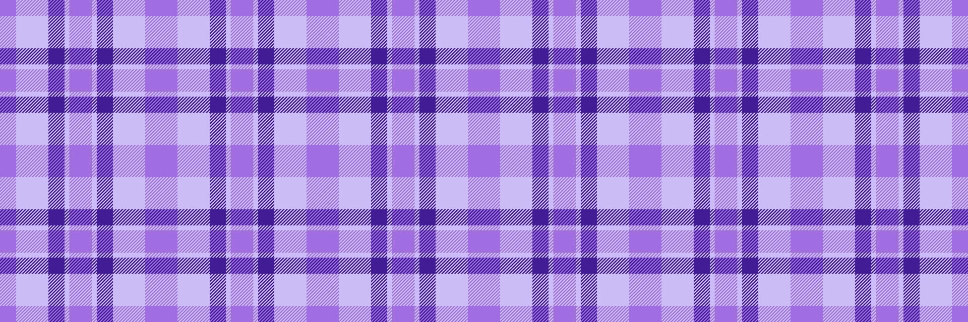 Ethnic texture fabric background, punk pattern seamless plaid. Sheet textile tartan check in light and violet colors. vector