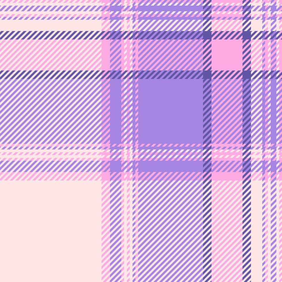 Sparse pattern texture textile, rest tartan plaid check. Winter seamless background fabric in misty rose and violet colors. vector
