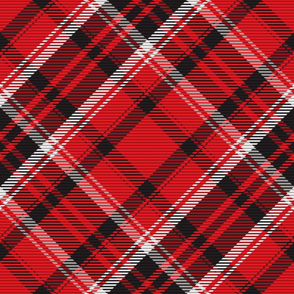 Tartan plaid pattern in red. Print fabric texture seamless. Check background. vector