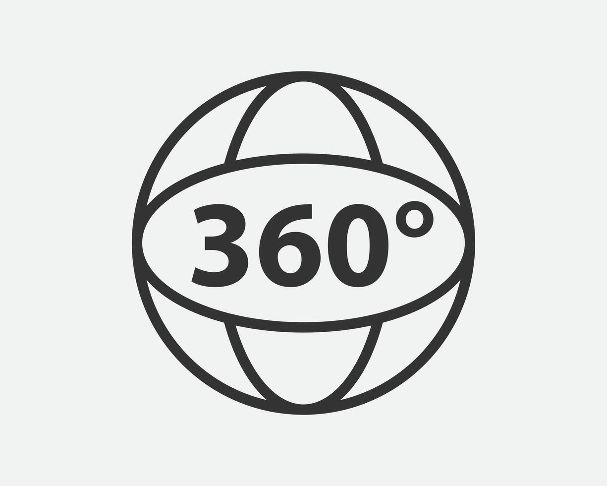 360 degree view icon vector