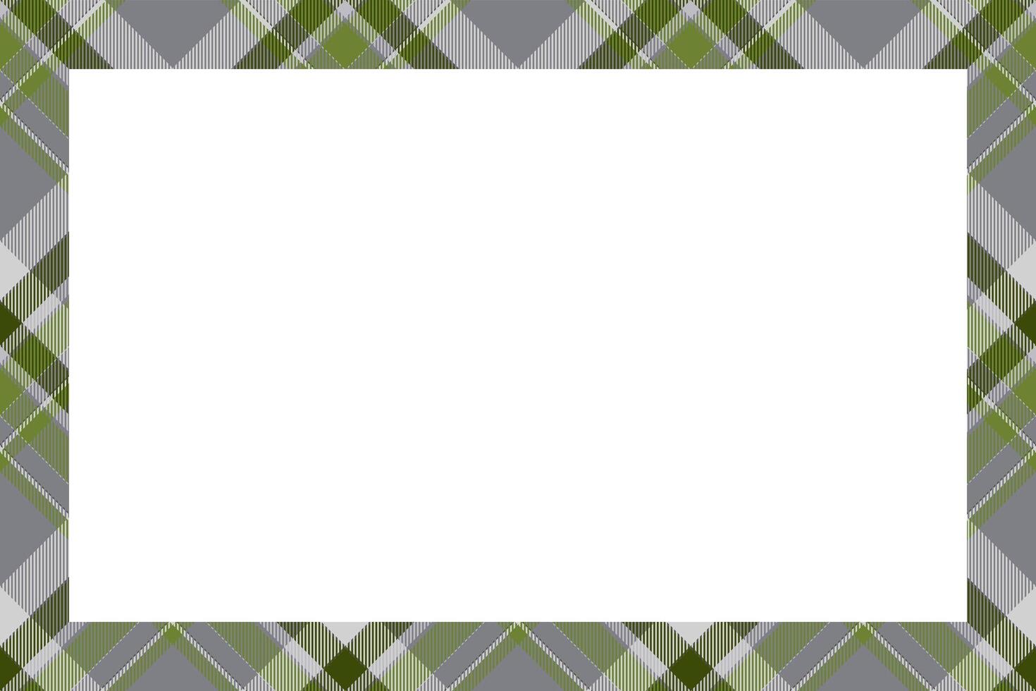 Vintage frame . Scottish border pattern retro style. Tartan plaid ornament. vector