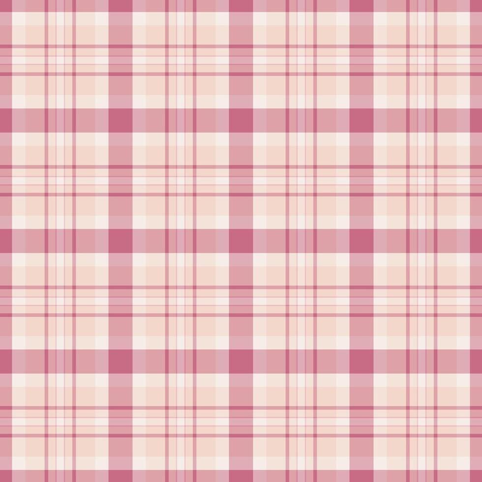 Minimalist texture pattern background, spanish seamless tartan. Chic plaid check fabric textile in light and red colors. vector