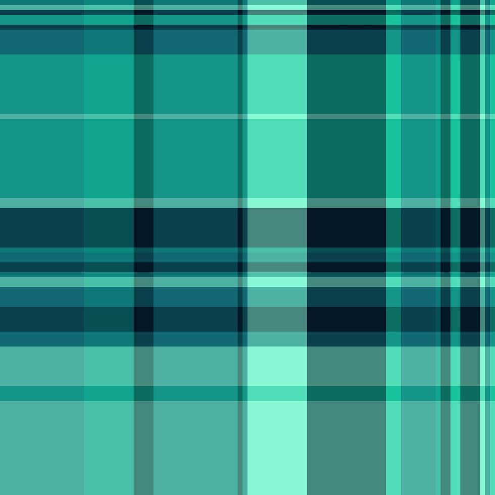 Various pattern fabric tartan, tone textile texture plaid. Bandana seamless background check in teal and cyan colors. vector