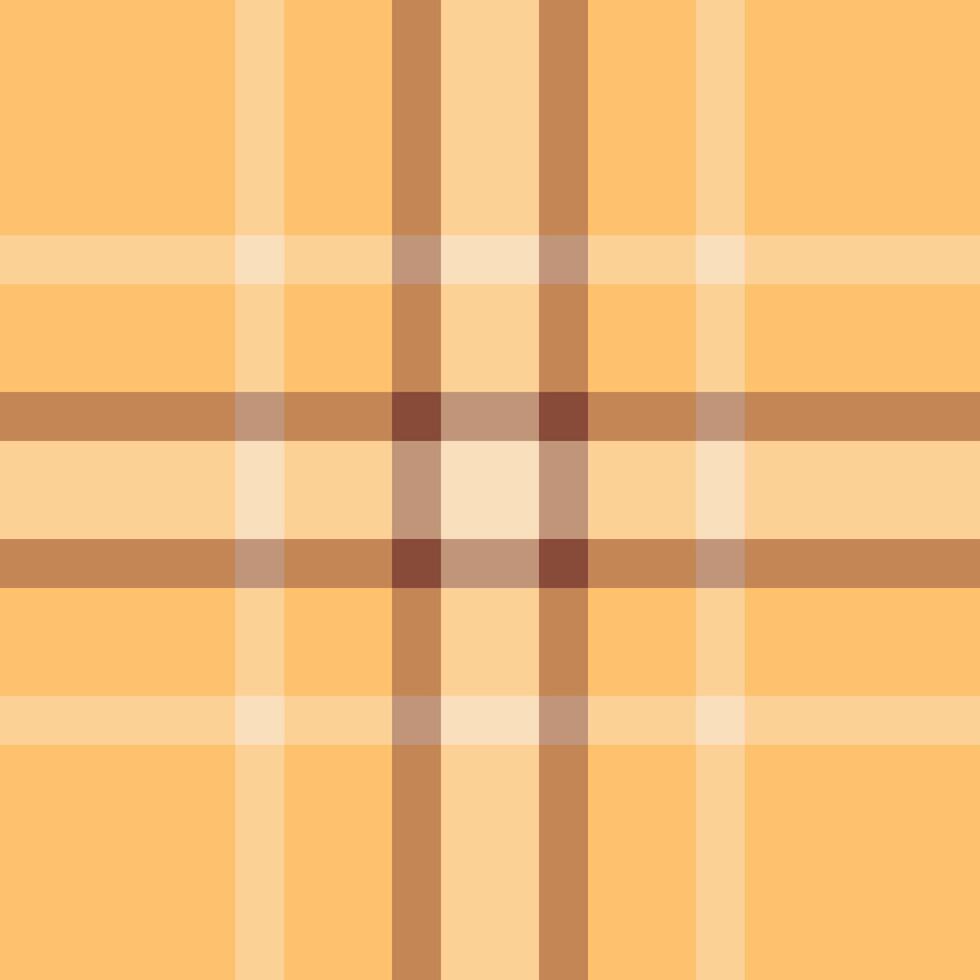 Mix tartan seamless texture, rest textile fabric check. International plaid background pattern in orange and amber colors. vector