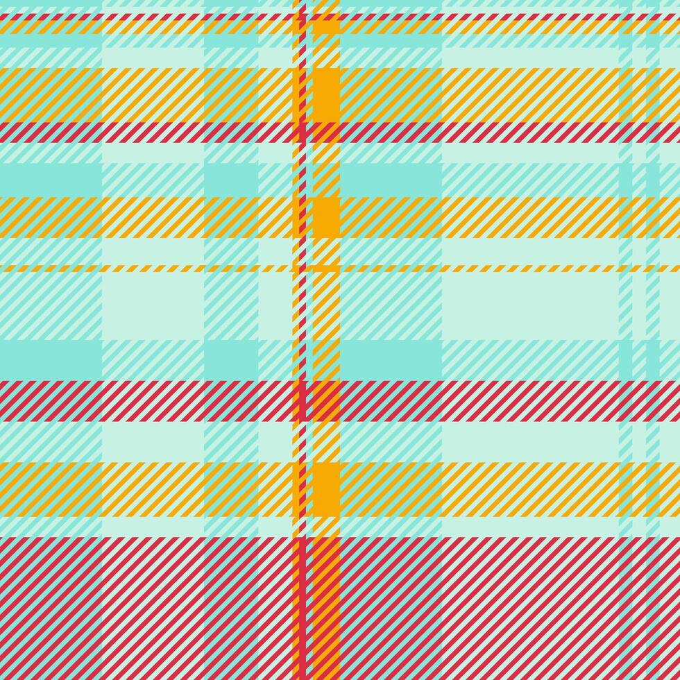 Apparel textile seamless tartan, graphical pattern plaid check. Creative texture background fabric in light and teal colors. vector