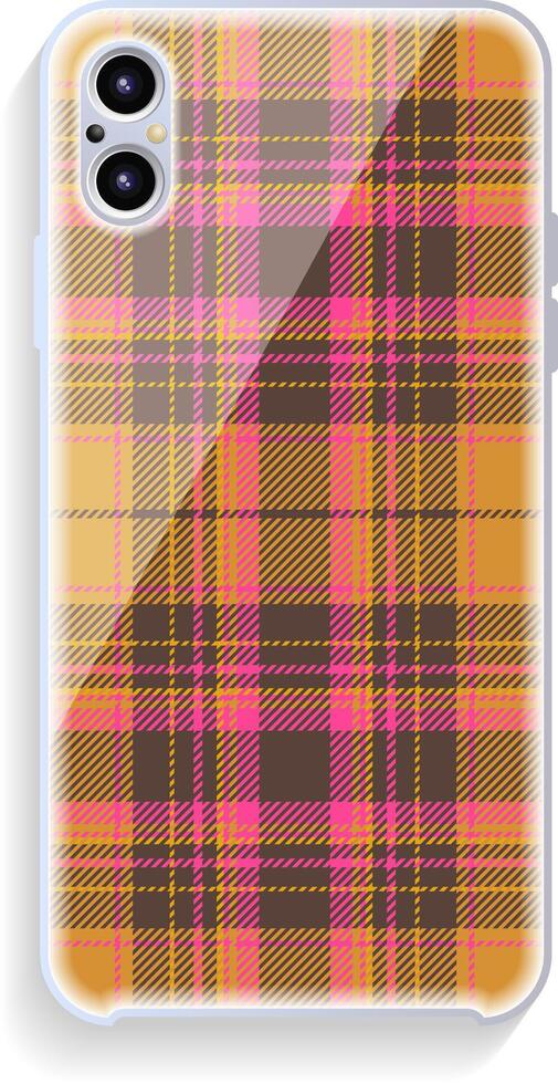 Smartphone cover design mockup. Template geometric pattern for mobile phone back part. Flat design. vector