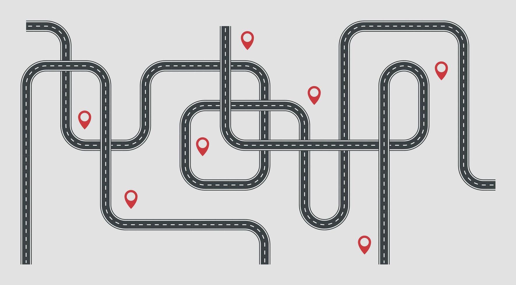 Street with point pointer sign and road template isolated on background. vector