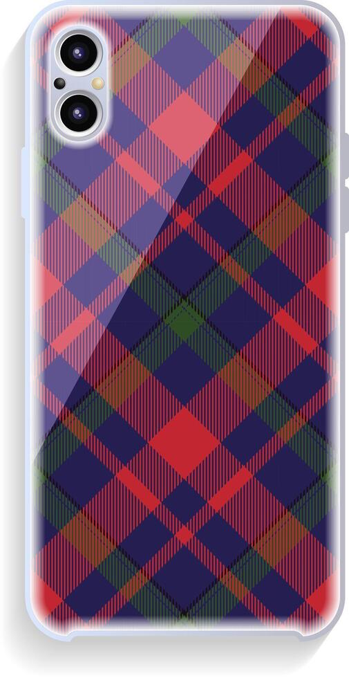 Mobile phone cover design. Template smartphone case pattern. vector