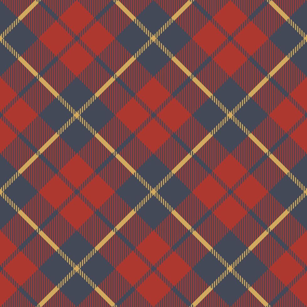 Red blue tartan fabric texture seamless pattern. illustration. vector