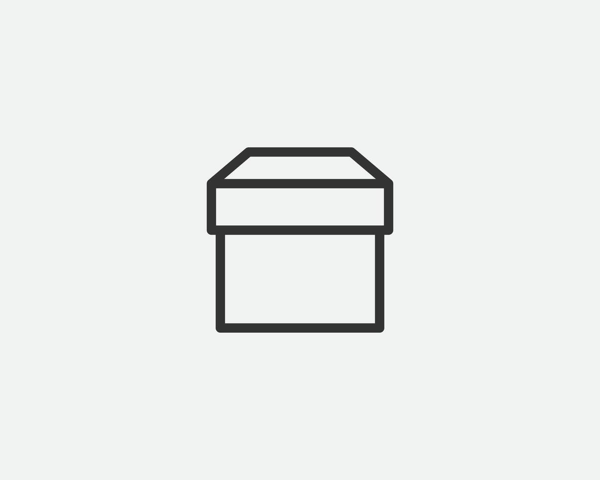 Delivery packaging icon. Cargo cardboard box icons. Carton package sign from line geometric shapes. vector