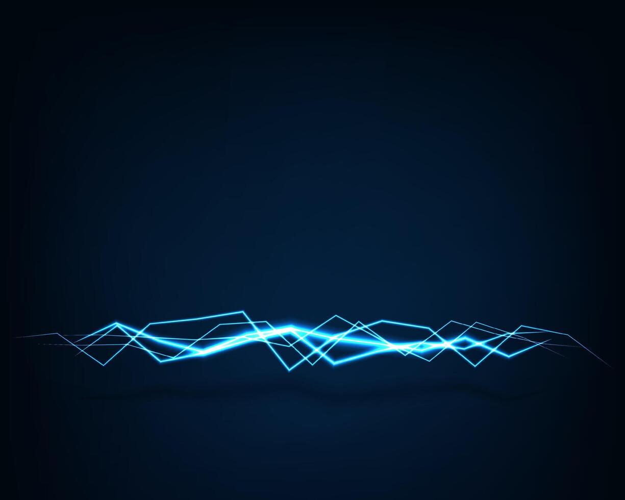Abstract background electric light. Spark flash effect. Bright curved line. Neon glowing curves. vector