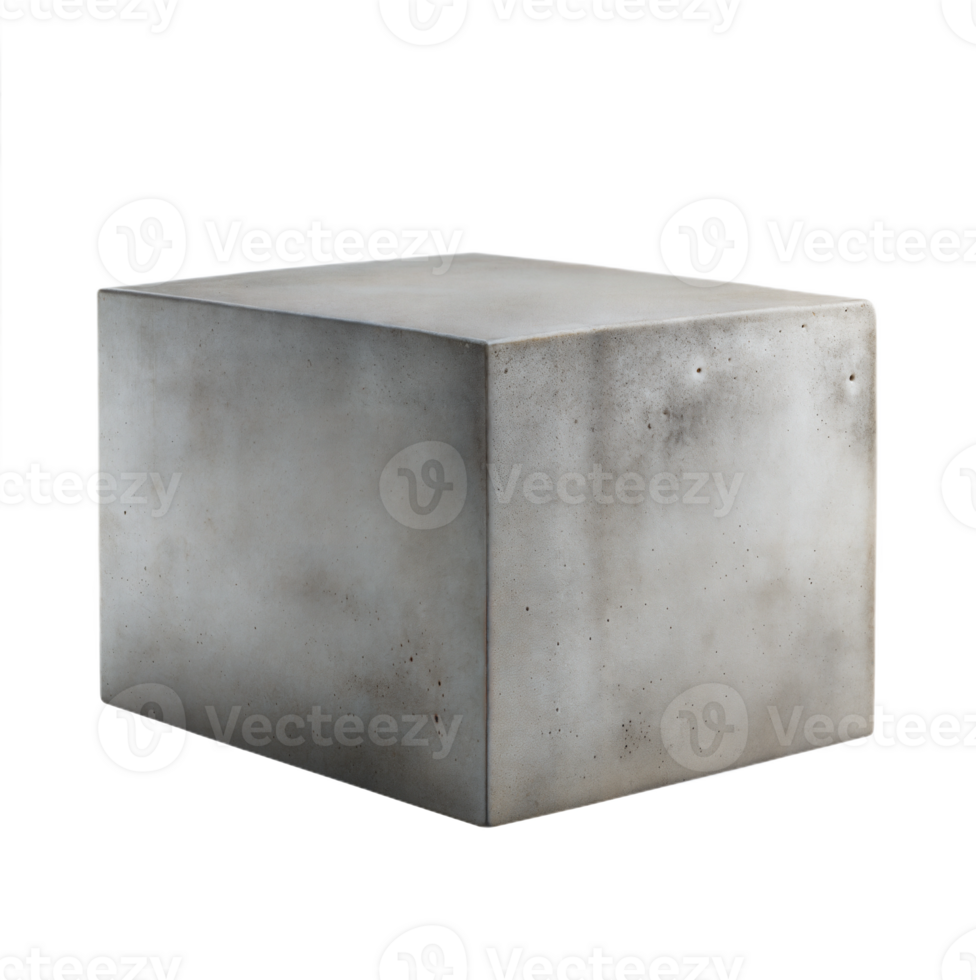 Concrete Cube Display png